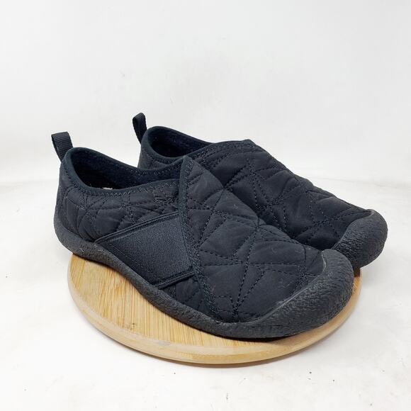 KEEN Howser Shoes Womens 9 Black Quilted Wrap Sneaker Comfort Slip On Mocassin - Picture 6 of 13